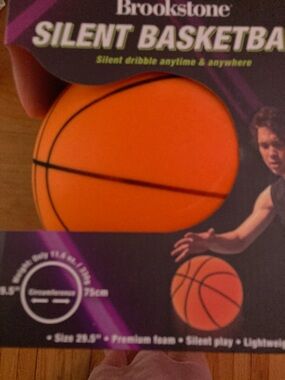 Brookstone Orange Silent Basketball with Black Lines